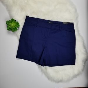 The Limited Tailored Shorts-Navy Waffle Weave-Sz14